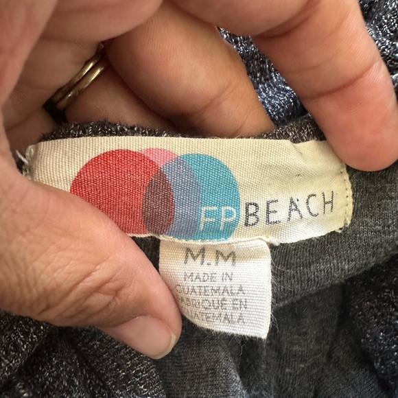 Free People Beach Bicoastal Heathered Charcoal Jumpsuit - Picture 6 of 13